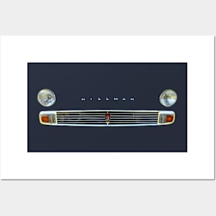 Hillman Minx Series V 1960s British classic car minimalist grille photo Posters and Art